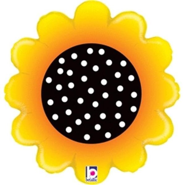 Betallic Betallic 87207 18 in. Sunny Sunflower Flat Balloon; Pack of 5 87207